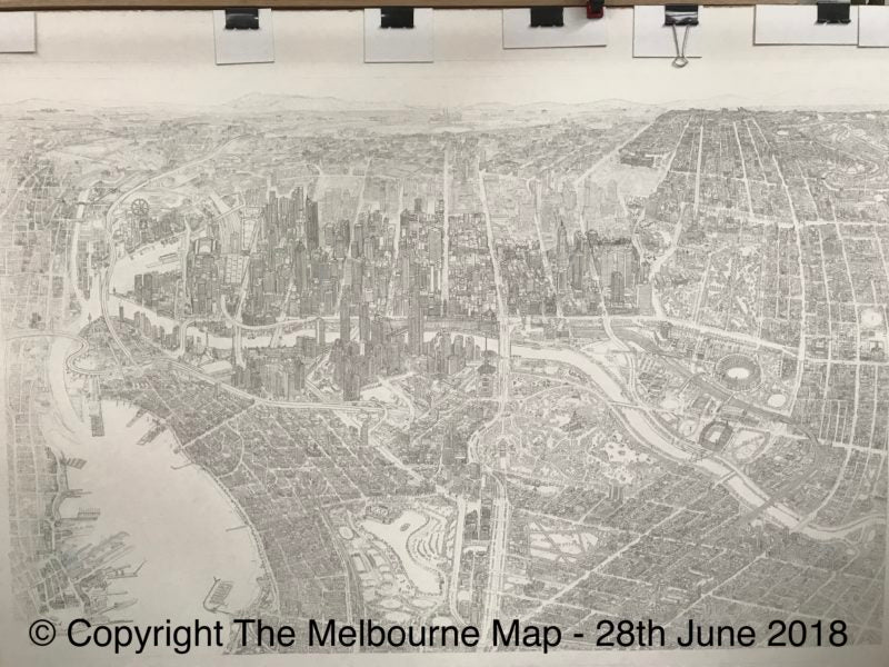 The Melbourne Map Illustration update as at 28 June 2018