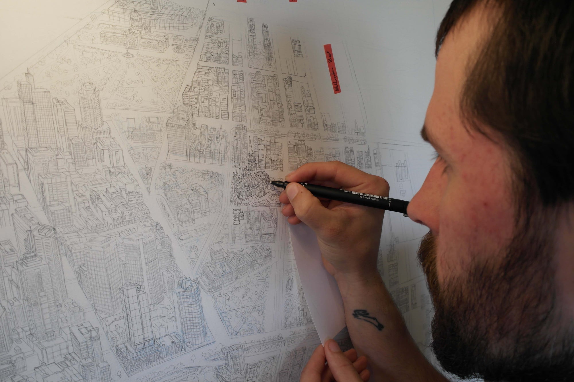 COME AND SEE THE MELBOURNE MAP BEING ILLUSTRATED