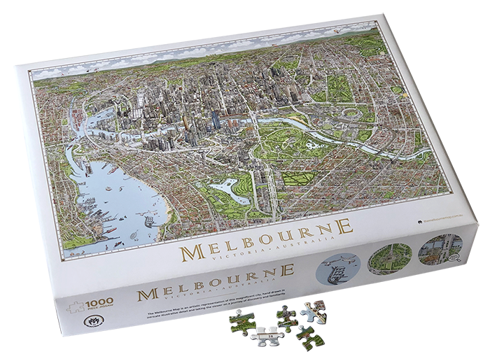 The Melbourne Map 1000 Piece Jigsaw Puzzle