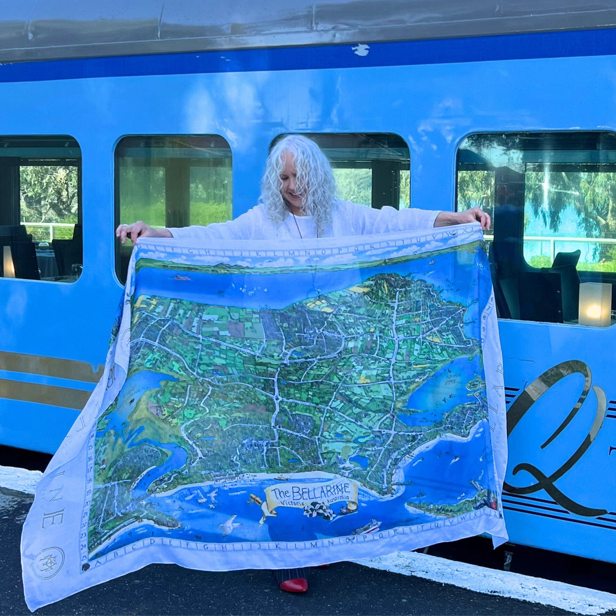 The Bellarine Map Scarf