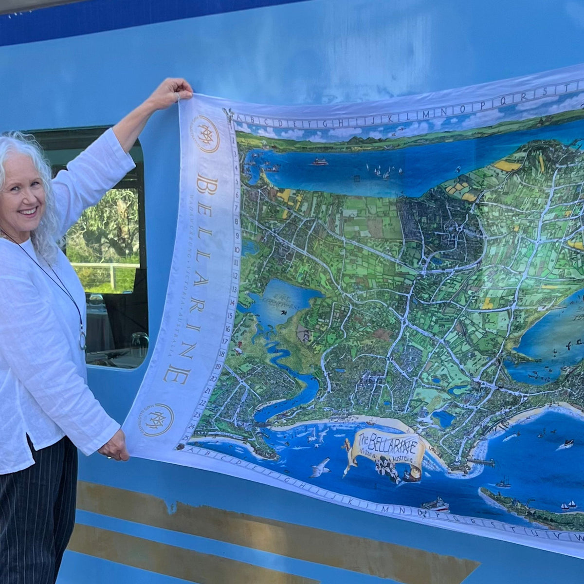 The Bellarine Map Scarf