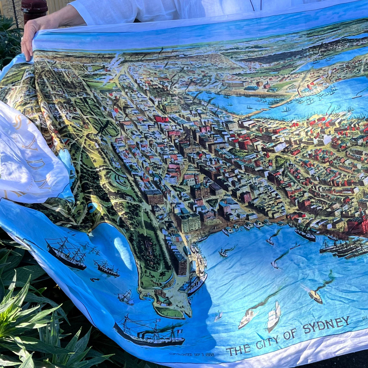 Vintage Sydney Illustrated Map Scarf