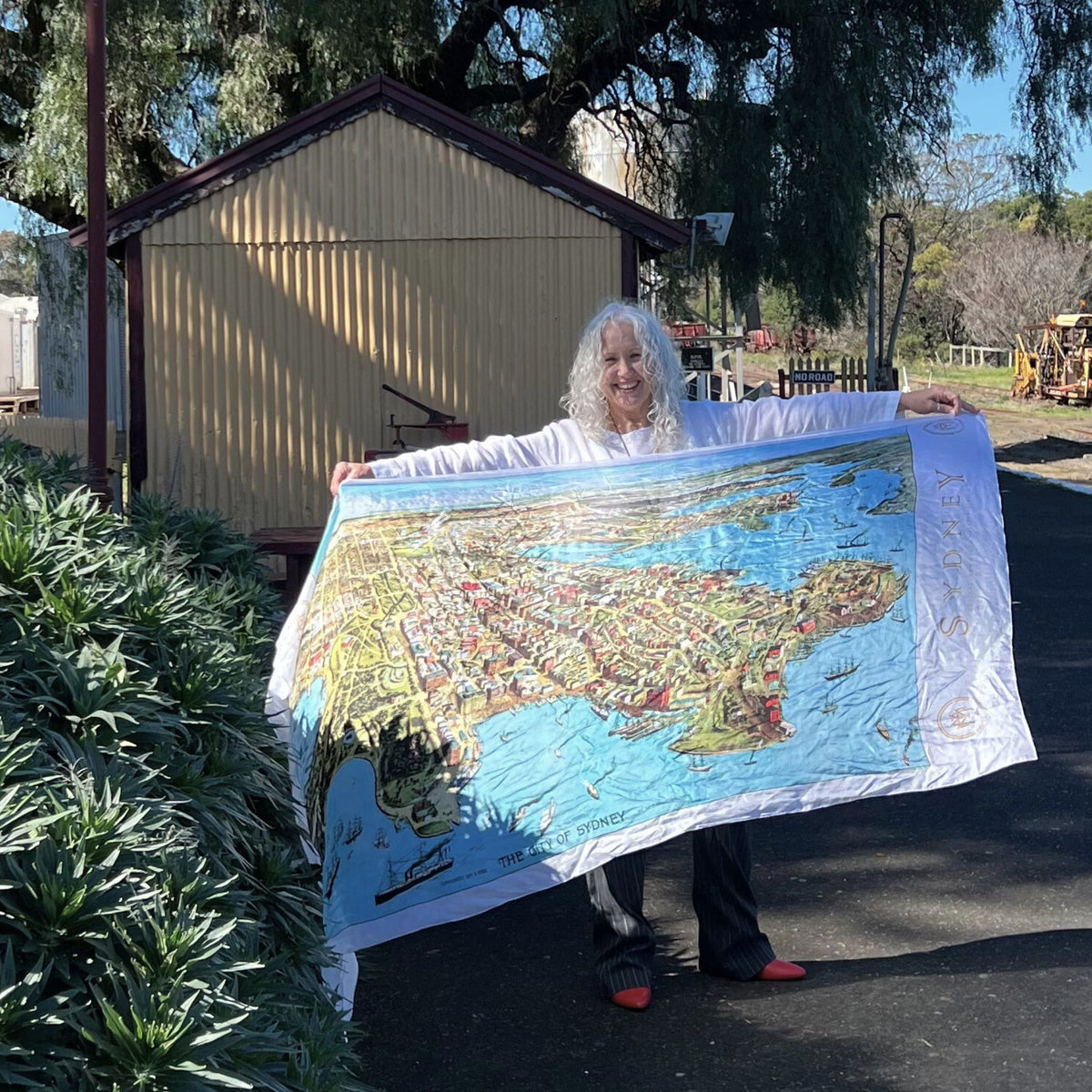 Vintage Sydney Illustrated Map Scarf