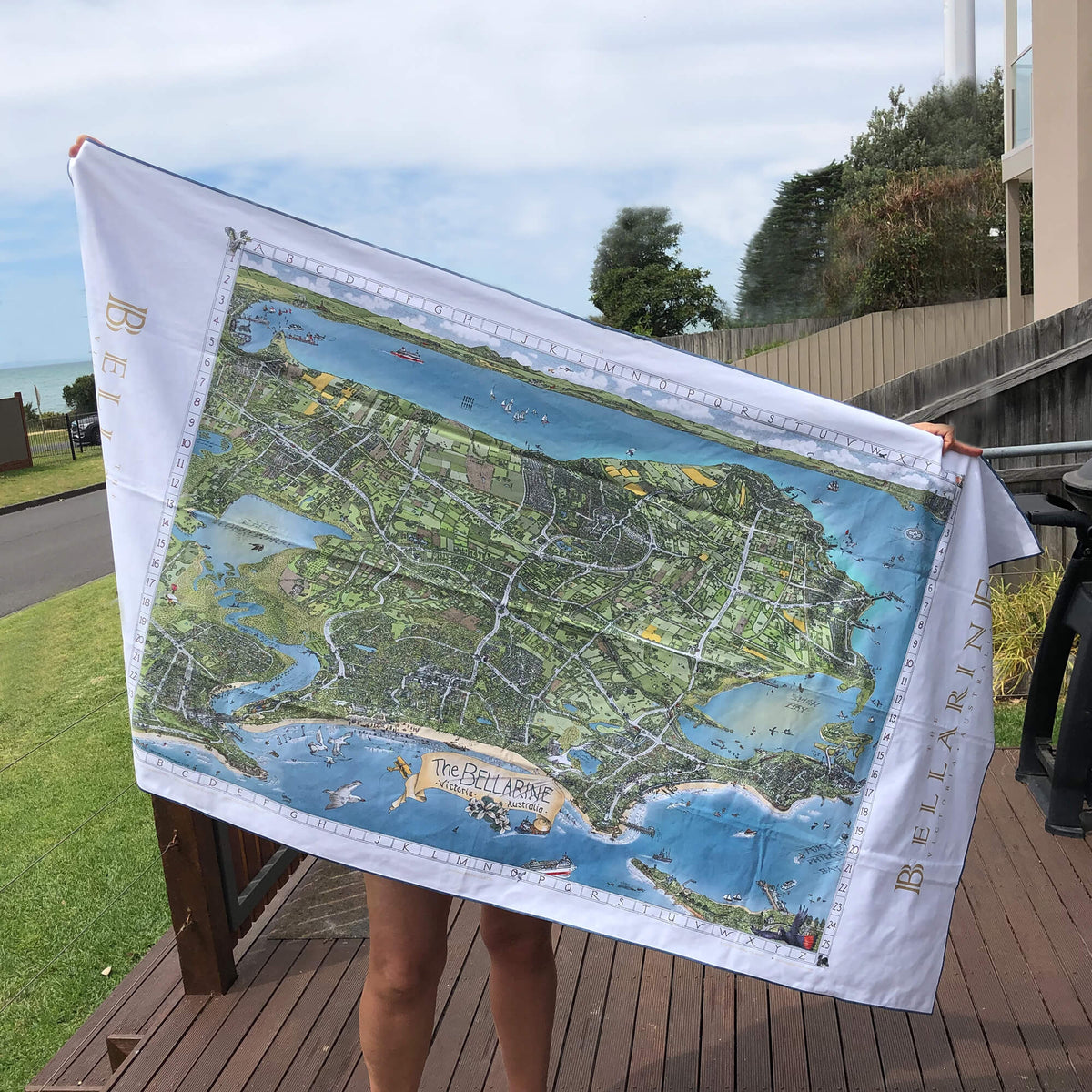 The Bellarine Map Beach Towel