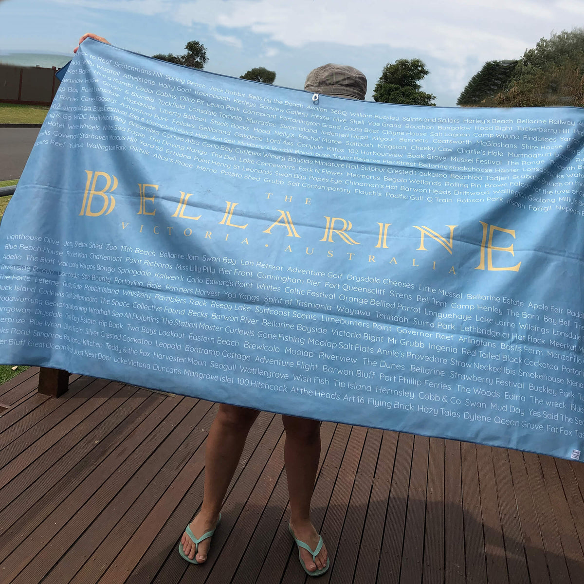 The Bellarine Map Beach Towel