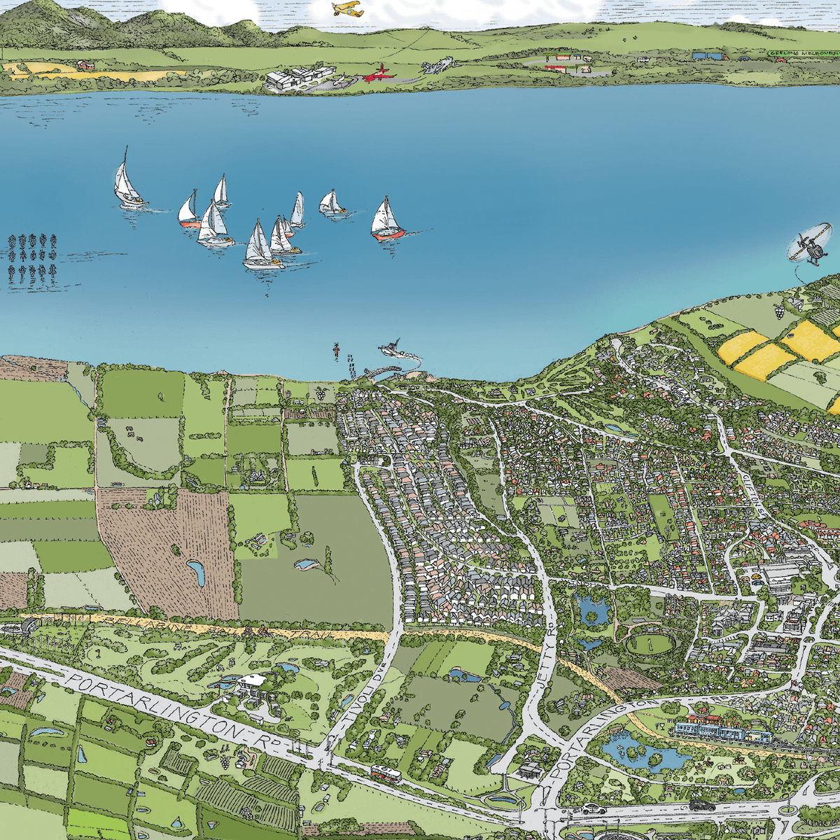 The Bellarine Map - Open Edition prints