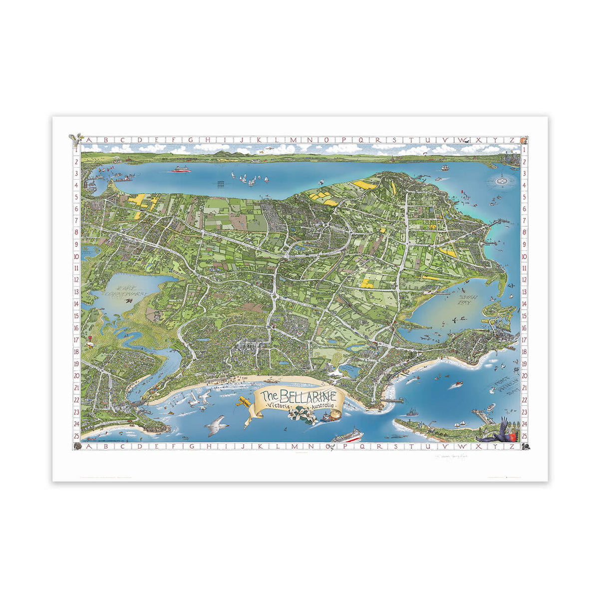 The Bellarine Map - Open Edition prints
