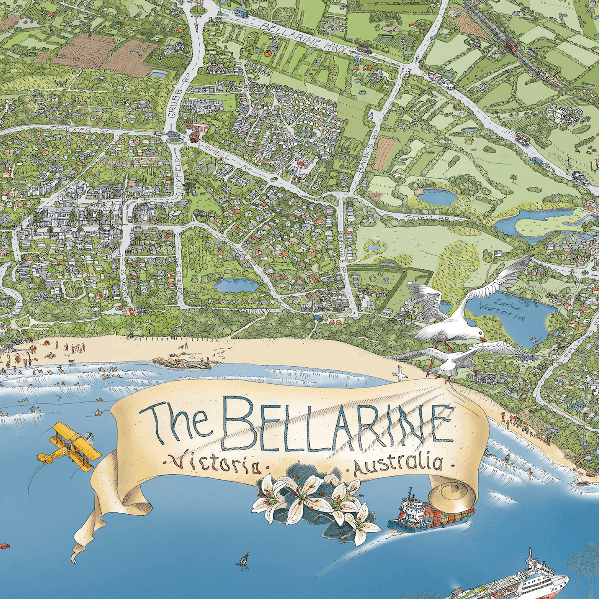 The Bellarine Map - Open Edition prints