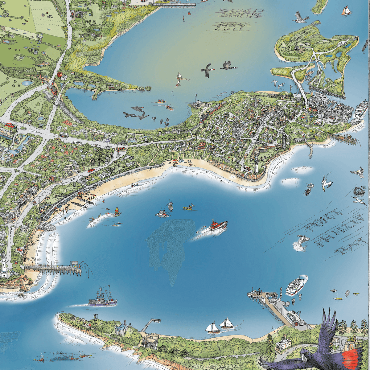 The Bellarine Map - Open Edition prints