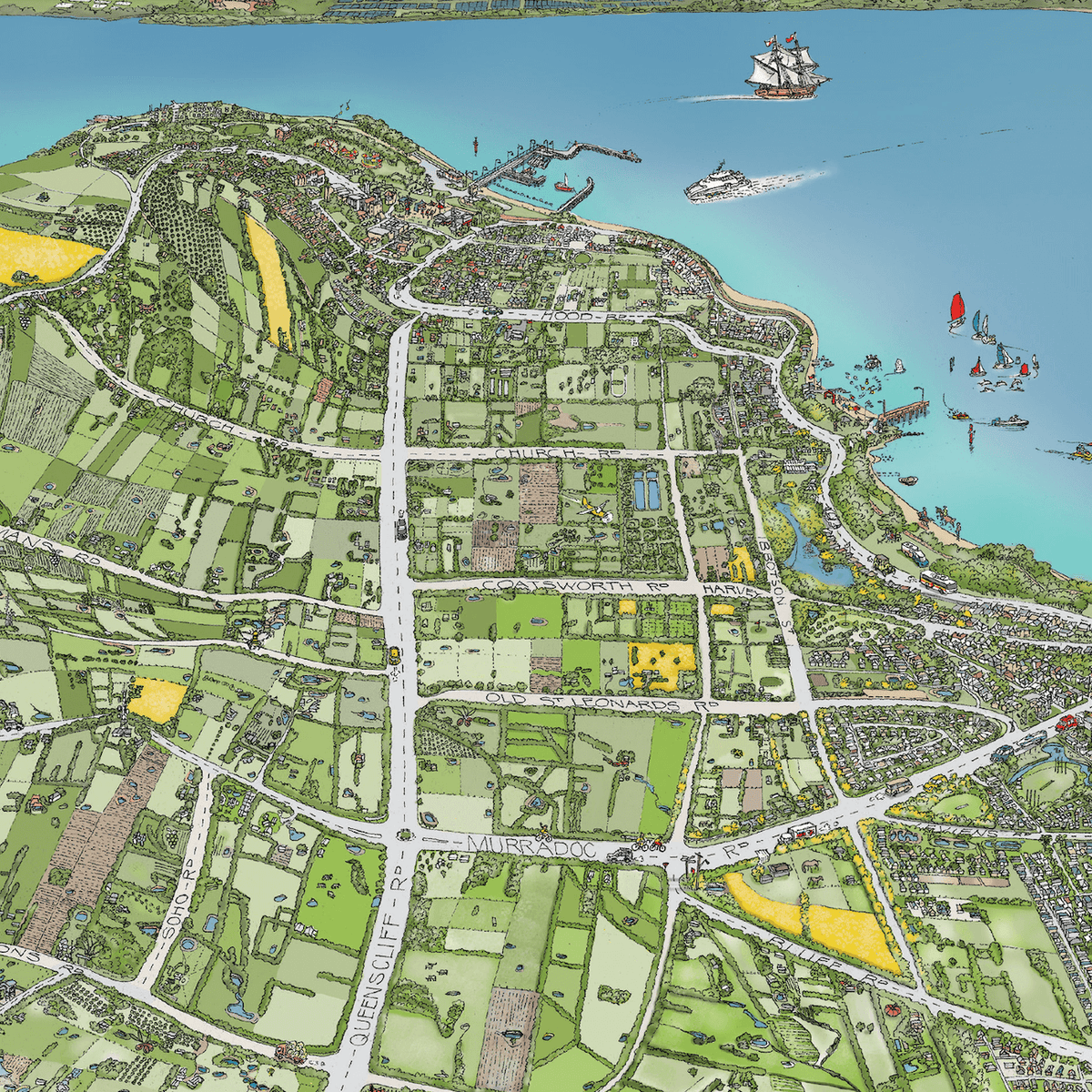 The Bellarine Map Limited Edition - Colour