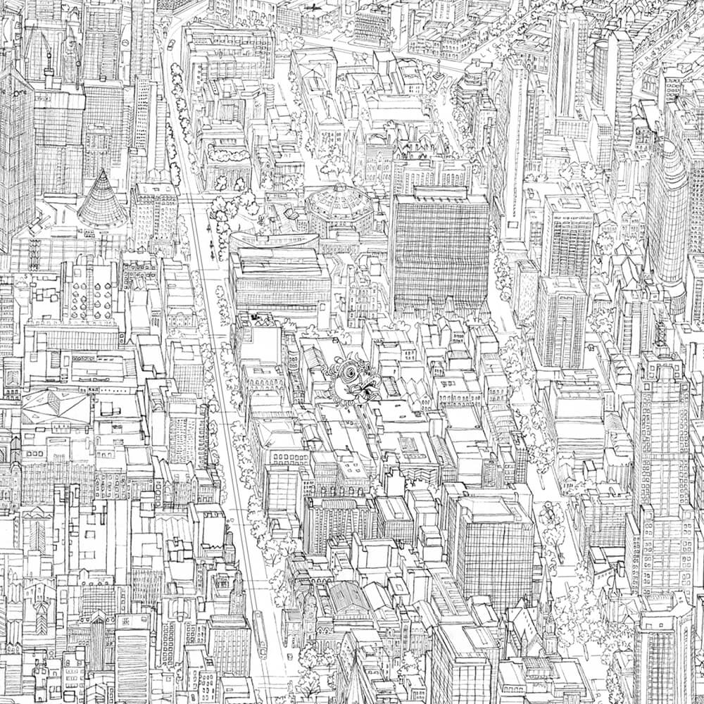 The Melbourne Map Black &amp; White Open Edition