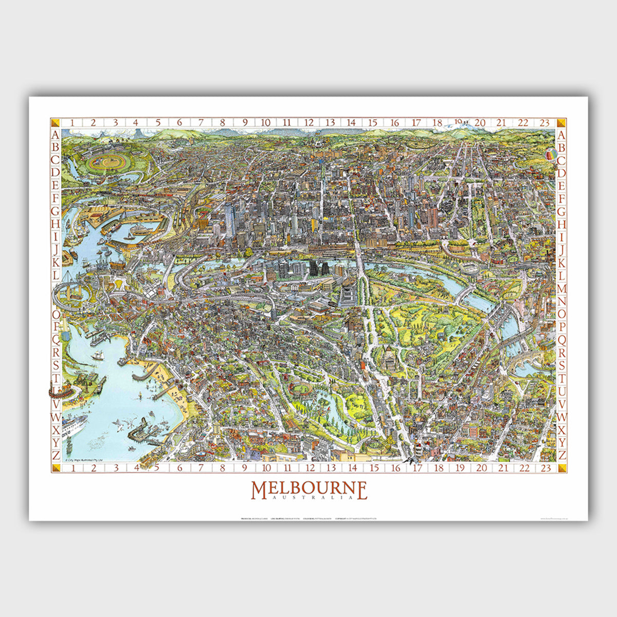 Vintage Melbourne Map 1991 - 1000 piece Jigsaw Puzzle